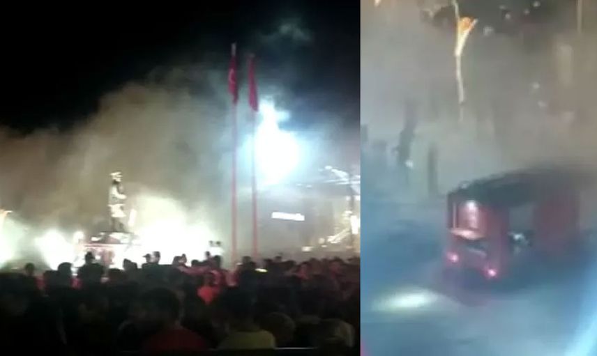 Cengiz Kurtoğlu'nun sahnesinde yangın 