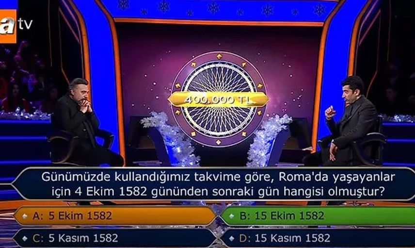 Kim Milyoner Olmak İster'de böylesi bir ilk! Oktay Kaynarca 1 milyon liralık soruyu açtırdı