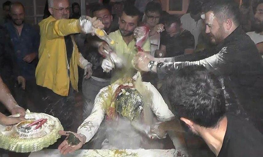 Amasya’da damat eğlencesinde yumurtalı saldırı
