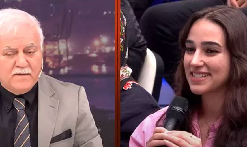 Nihat Hatipoğlu canlı yayında sinirlerine hakim olamadı: Genç kadın gözyaşlarına boğuldu!