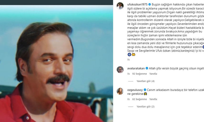 Verdiği kilolarla dikkat çekmişti! Ünlü oyuncu Ufuk Özkan'dan sevenlerini üzen haber hastalığını açıkladı