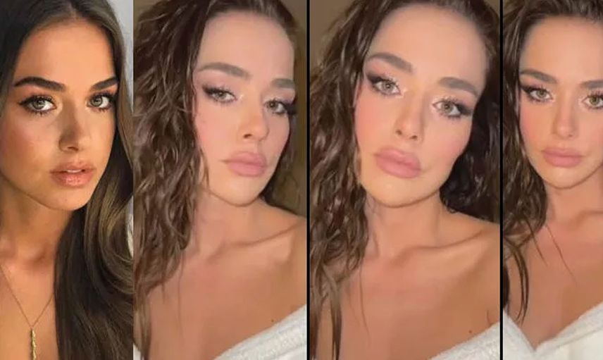 Bensu Soral'dan cesur pozlar: Mini eteği ve file çorabıyla dikkat çekti!