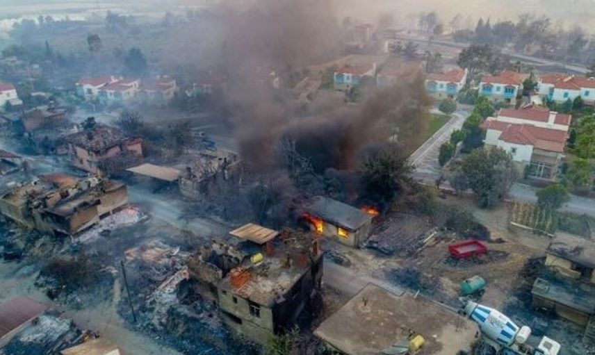 Antalya - Manavgat'ta Çıkan Yangından İç Burkan Görüntüler