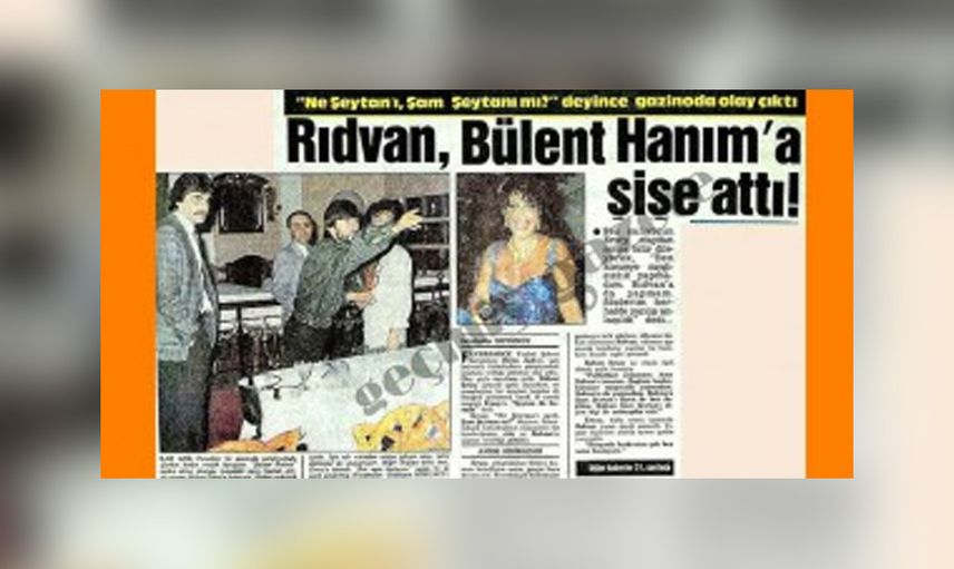 RIDVAN DİLMEN'İN BÜLENT ERSOY'A ŞİŞE FIRLATMASI