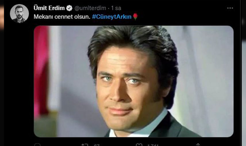 Ünlülerden gelen Cüneyt Arkın paylaşımları 