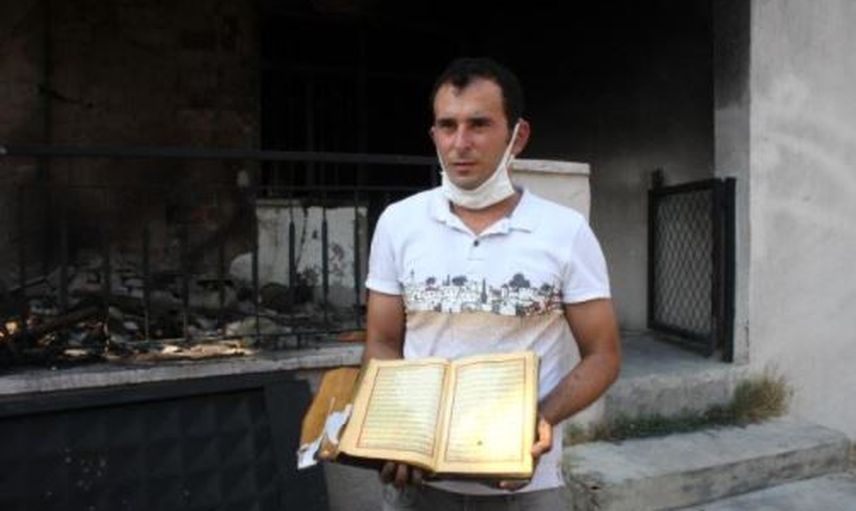 Yangında Küle Dönen Evinde Tek Yanmayan Şey: Kur'an-ı Kerim!