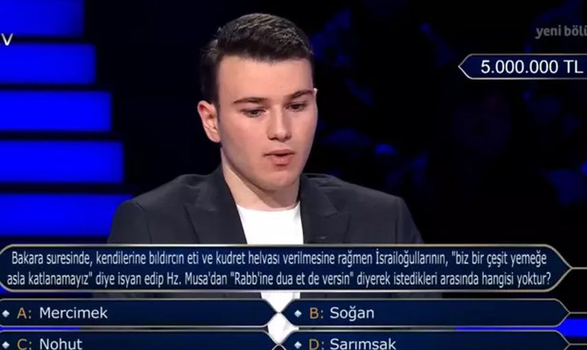 İşte 5 Milyonluk soru...