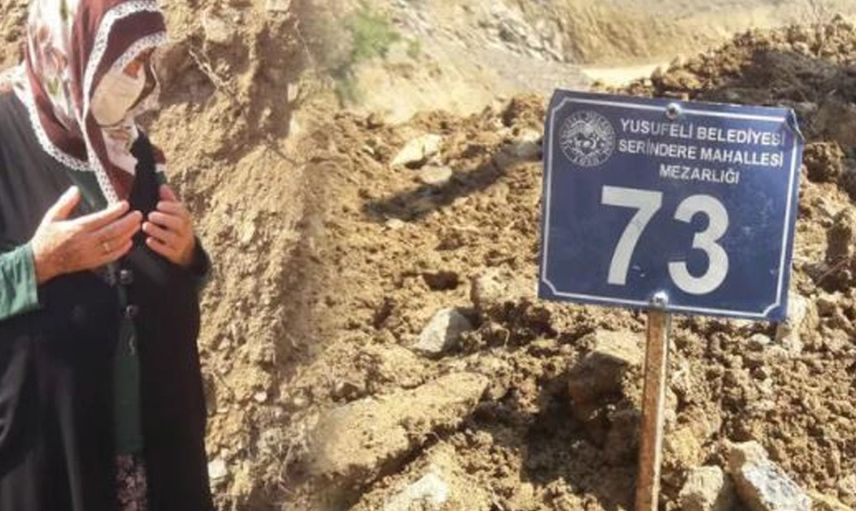 Artvin'de 10 yıl sonra eşini tekrar toprağa verdi!