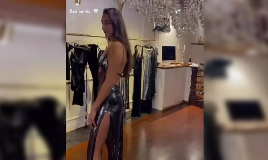 Filenin Sultanları'ndan Hande Baladın'ın cesur pozlarına beğeni yağdı: Derin bacak ve sırt dekoltesi dikkat çekti!