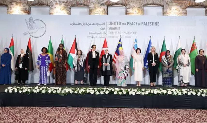 Dünya liderlerinin eşleri Filistin için İstanbul'da toplandı: Emine Erdoğan'dan yankı uyandıran sözler!