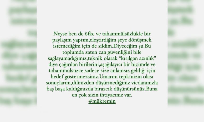 Hazal Kaya’dan Mükremin’e tam destek! Ünlü oyuncu Mükremin’e tepki verenleri topa tuttu