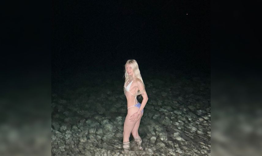 Aleyna Tilki kasım ayında bikinisiyle denize girdi: Zayıflığını görenler inanamadı!
