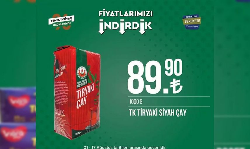 Vatandaş akın etti: Tarım Kredi Kooperatif Market ağustos ayı indirimli ürünleri belli oldu