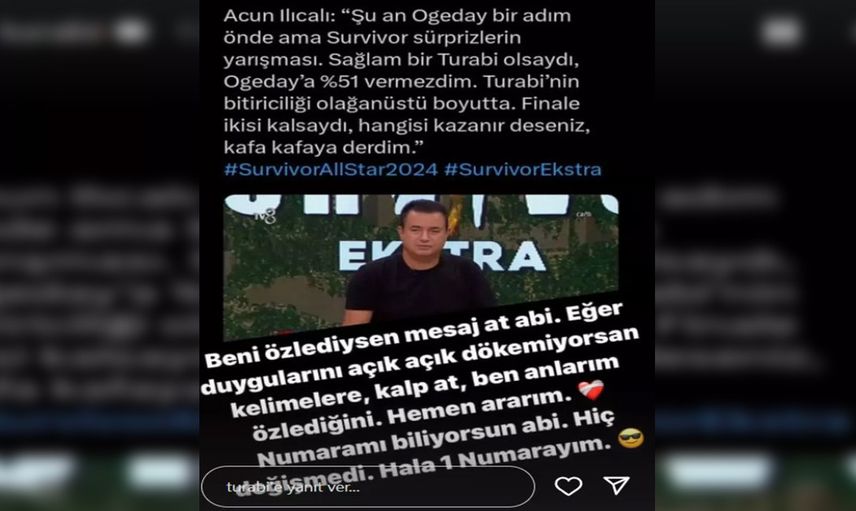 Turabi'den Acun'un o sözlerine jet yanıt geldi! ''Numaramı biliyorsun ara!''