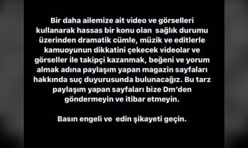 Hande Erçel'in yeğeni Mavi'ye kanser teşhisi koyulmuştu! Gamze Erçel'in kocası sitem etti