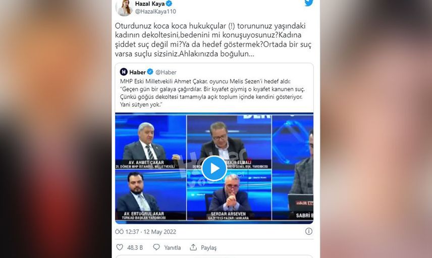 Eski MHP Milletvekili Melis Sezen'i ve göğüslerini hedef aldı "teşhircilik" dedi bunu duyan Hazal Kaya çıldırdı ortalık yangın yeri oldu