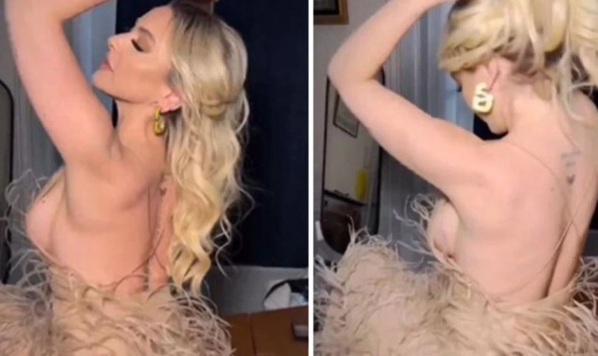 Muhafazakâr eski kocaya inat Hadise’den iç çamaşırsız elbiseyle dans
