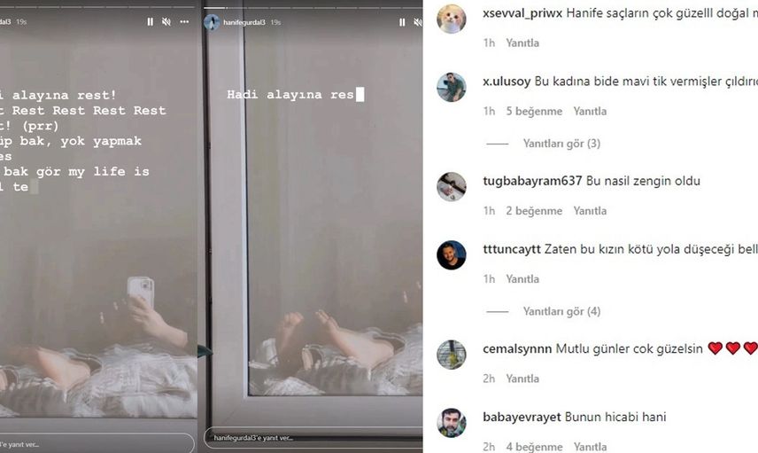 Gelin adayı Hanife Gürdal artık sınır tanımıyor! Sere serpe uzanıp...