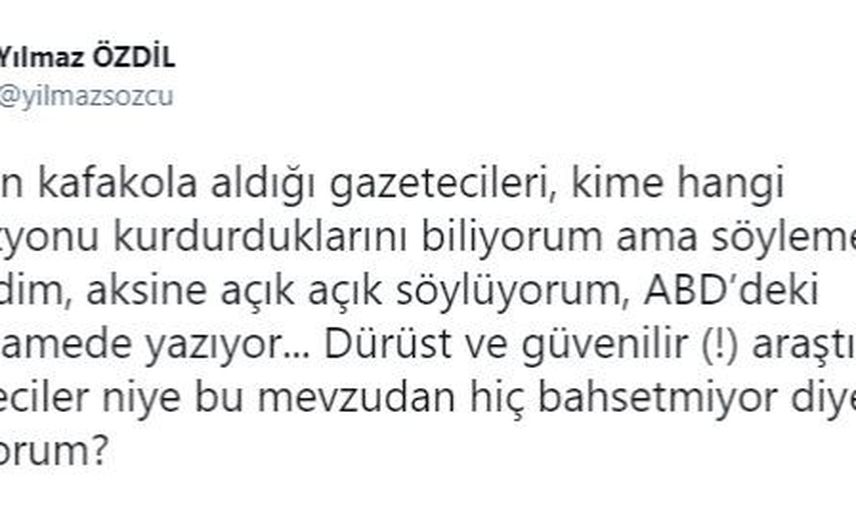 Uğur Dündar'ın Benim için Bitmiştir Dediği Yılmaz Özdil Kimdir?