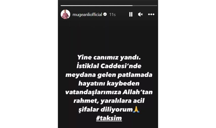 13 Kasım Taksim patlamasının ardından ünlülerden başsağlığı mesajları geldi hangi ünlü ne dedi?