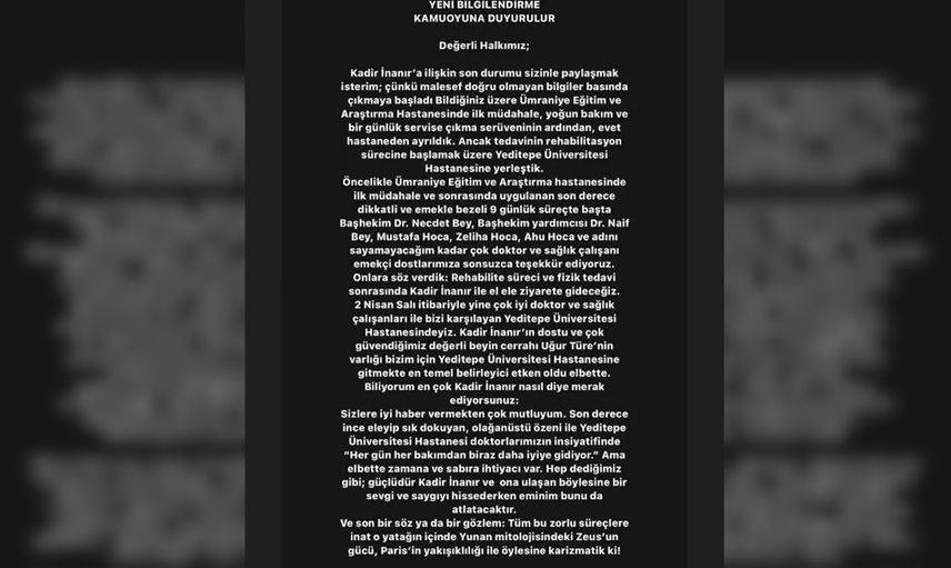 Taburcu edilmesi bekleniyordu: Kadir İnanır'dan üzücü haber! Jülide Kural gerçeği açıkladı