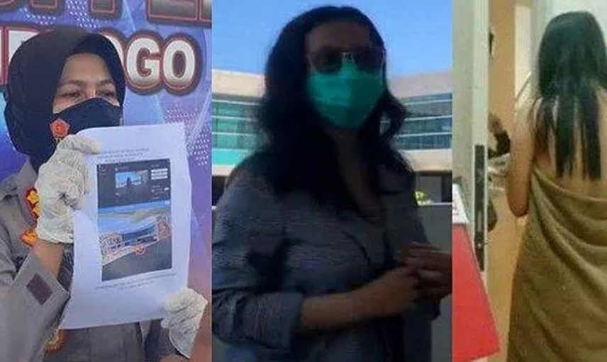 Endonezya'da Havalimanında Bir Kadın Önce Göğüslerini Açtı Sonra Masturbasyon yaptı