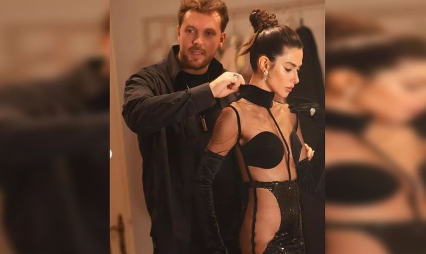 Nesrin Cavadzade'den kasığına kadar transparanlı elbisesiyle iddialı pozlar: Yorum yağdı!