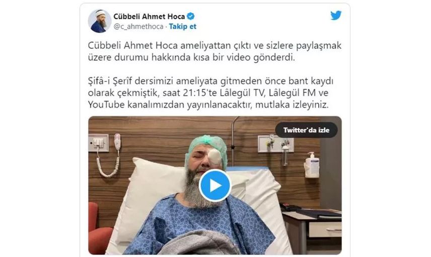 Cübbeli Ahmet, sevenlerini korkuttu! Apar topar ameliyat olan Cübbeli'nin sağlık durumunu ne?