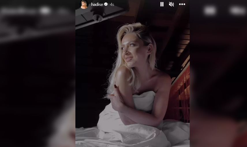 Hadise'den beğeni toplayan paylaşım: Yatakta üstsüz pozlarına yorum yağdı!