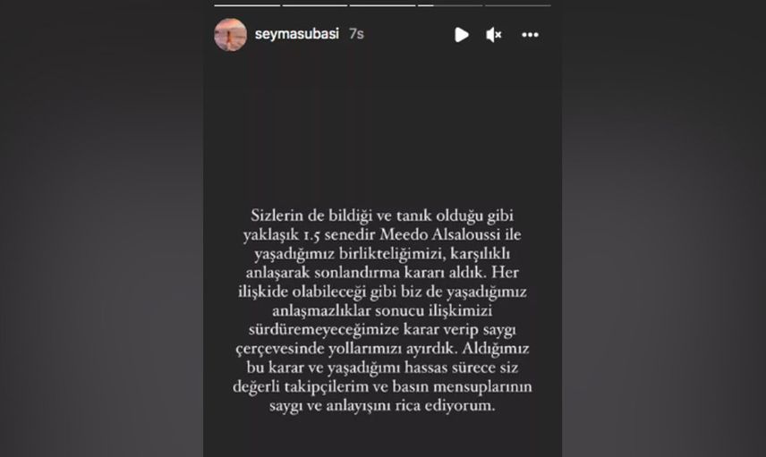 Şeyma Subaşı'nın paylaşımı