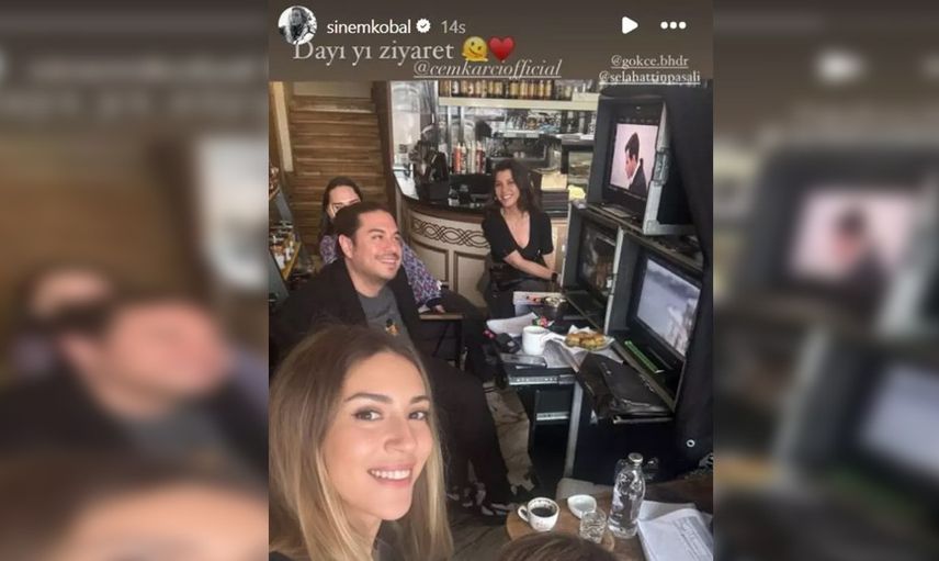 Sinem Kobal'ın set paylaşımı heyecanlandırdı: O dizinin setinden paylaştı!