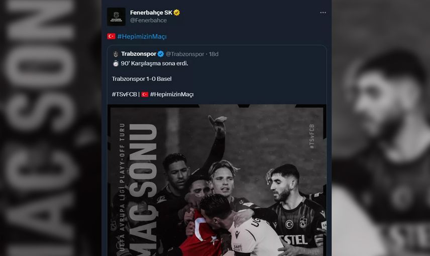 Süper lig ekiplerinden eş zamanlı paylaşım