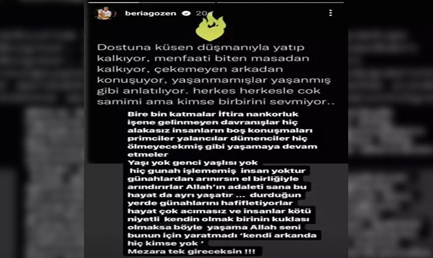 Survivor Yunus Emre'nin eşi Beria Özden'den tehdit gibi sözler: ''Mezara tek gireceksin''