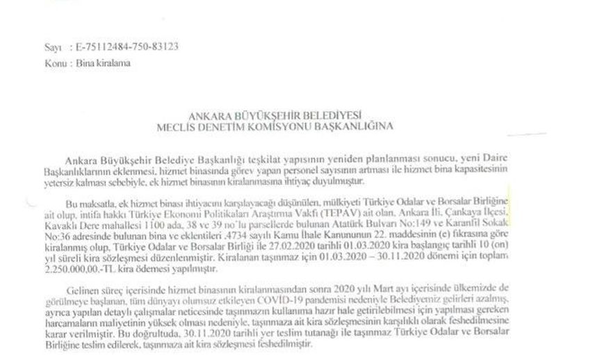 Mansur Yavaş Kullanılmayan Bina İçin 2 Milyon 250 Bin TL Ödeme Yapmış