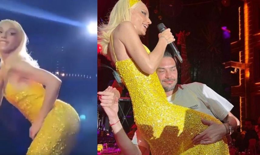Gülşen sahnede yine yaptı yapacağı! Ama bu sefer abarttı kocasının gözü önünde önce erkek arkadaşının kucağına oturdu sonra da Edis'le kalça dansı yaptılar
