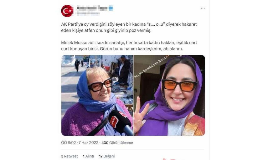 Melek Mosso'dan özür açıklaması 