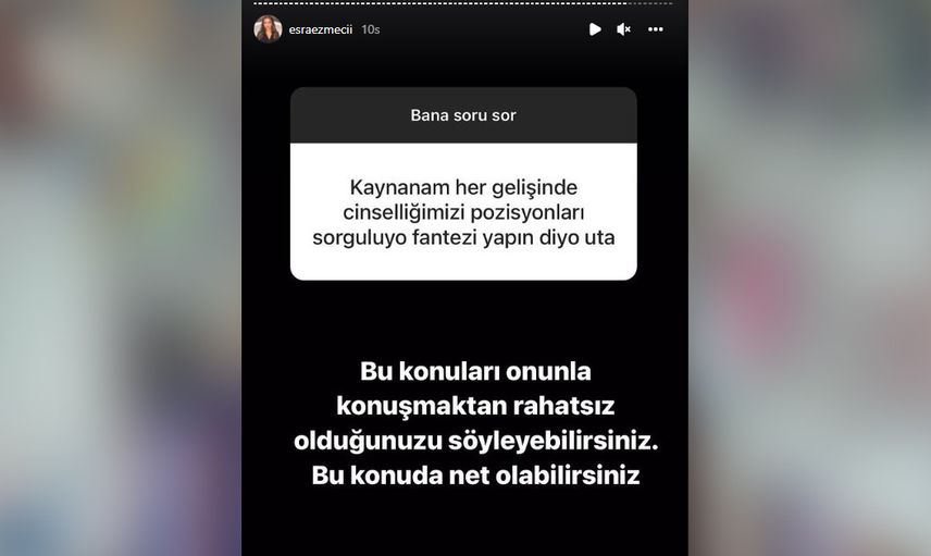 Esra Ezmeci'ye gelen soru herkesi şoke etti! 'Kaynanam bize cinsellik dersi veriyor' dedi yer yerinden oynadı