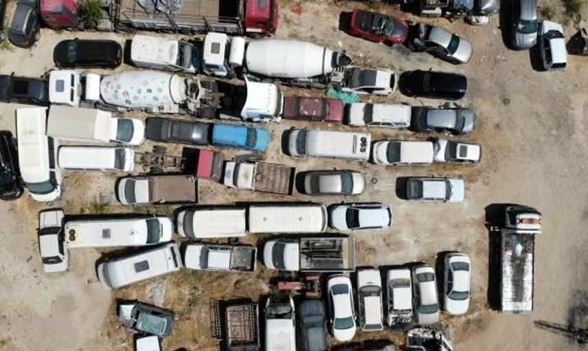 Elazığ'da Bulunan Araç Mezarlığı Sahipsiz Araçlarla Dolu