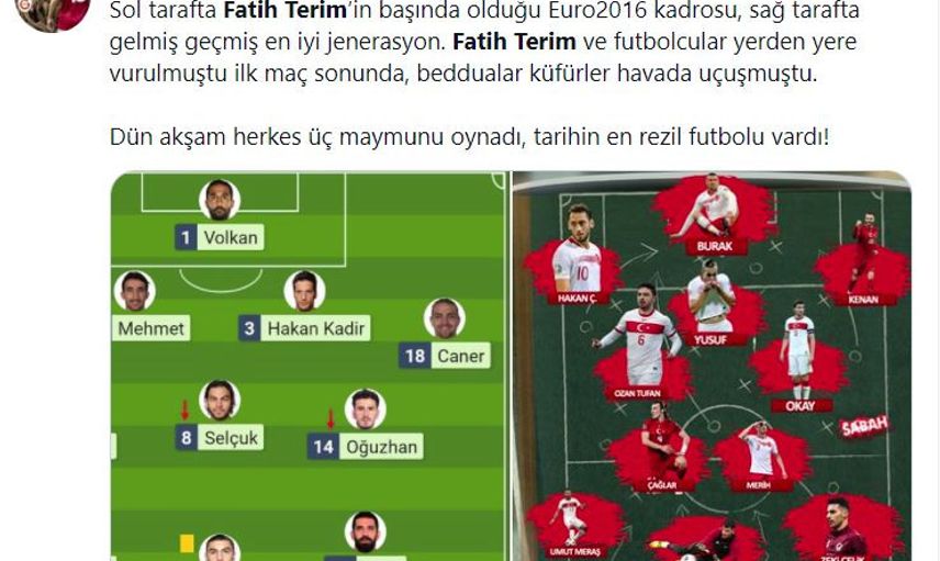 EURO 2020 Türkiye Maçı Sonrasında Büyük Tepki: 'Milli Takım'ı Fatih Terim'e Emanet Edelim'