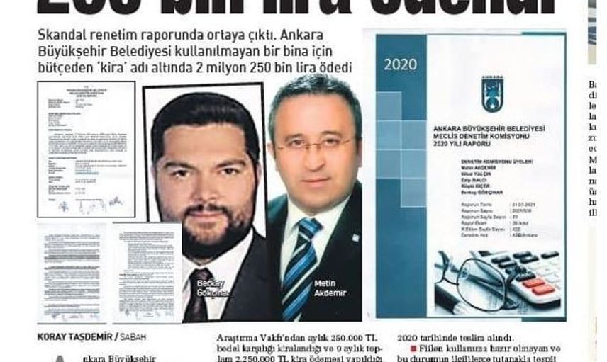 Mansur Yavaş Kullanılmayan Bina İçin 2 Milyon 250 Bin TL Ödeme Yapmış