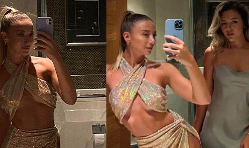 Survivor Aleyna meşhur olmak için yapmadığını bırakmadı! Eteği sıyırdı sahneye atladı!