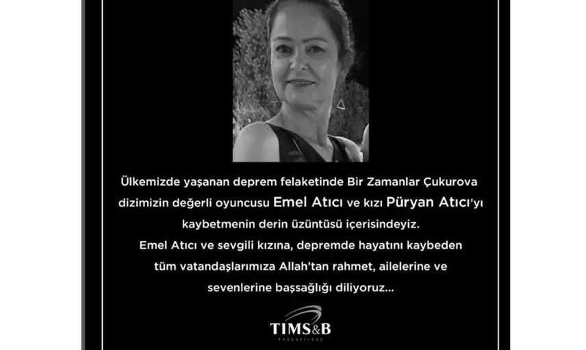 Bir Zamanlar Çukurova dizisinin ünlü oyuncusu enkaz altında kaldı! Kızı ve kendisi hayatını kaybetti