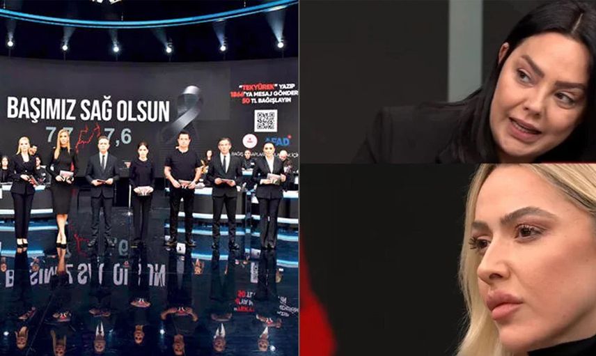 Hadise ve Ebru Gündeş Türkiye Tek Yürek yardım gecesinde bir araya geldi