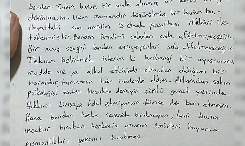 Yunus Gezer’in Ölmeden Önce Bıraktığı Mektup Kahretti
