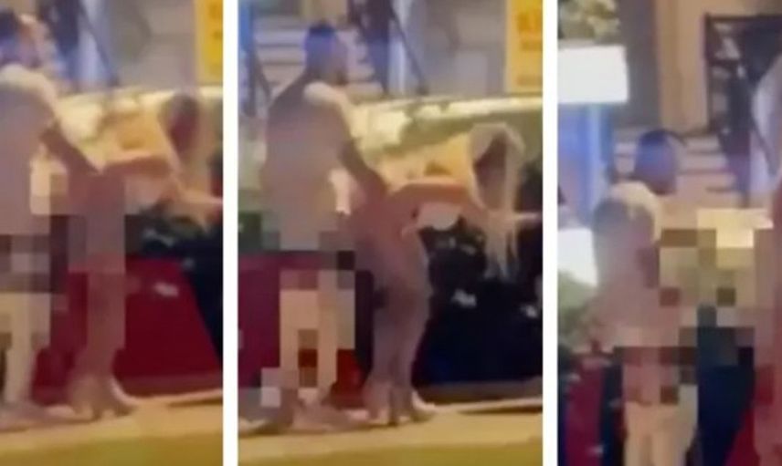 Antalya'nın ilçesi Alanya'da skandal anlar! Sokak ortasında kimseye aldırmadan cinsel ilişkiye girdiler