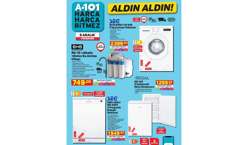 A101 Aktüel Kataloğunda 9 Aralık 2021 Perşembe Günü Neler Var?
