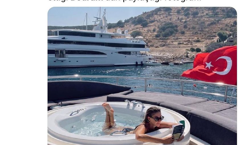 Şeyma Subaşı Bodrum Yanarken Teknede Fotoğraf Çektirmesi Sosyal Medyadan Tepki Çekti