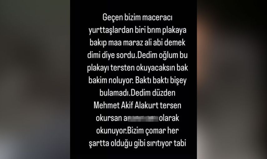 Adanalı dizisinin Maraz Ali'si Mehmet Akif Alakurt takipçisine küfür etti