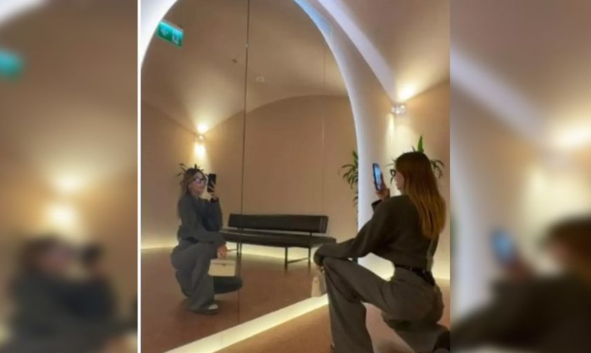 Eski Miss Turkey güzeli Şevval Şahin ayna pozlarıyla olay oldu: Yere çömelip arkasını dönünce...