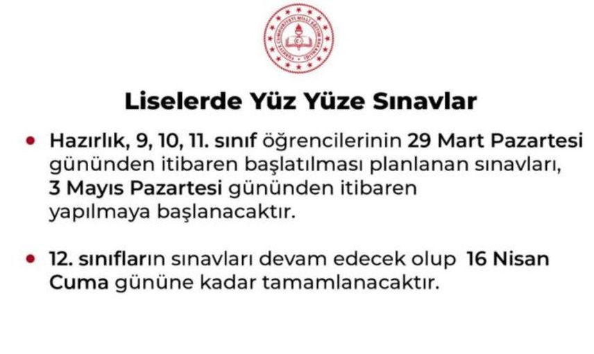 İŞTE MİLLİ EĞİTİM BAKANLIĞINDAN GELEN AÇIKLAMA